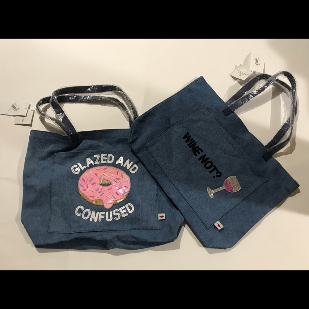 Brand new bow and drape tote bag